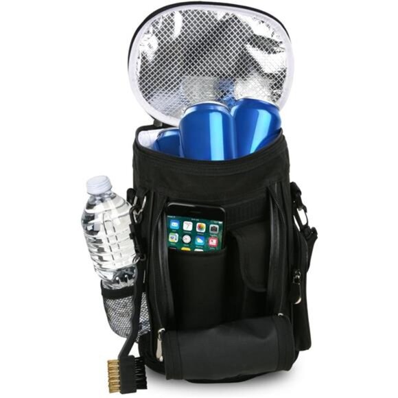 Golf Bag Cooler and Accessory Caddy, Portable Soft Sided 10-Can Insulated Cooler - Picture 3 of 8